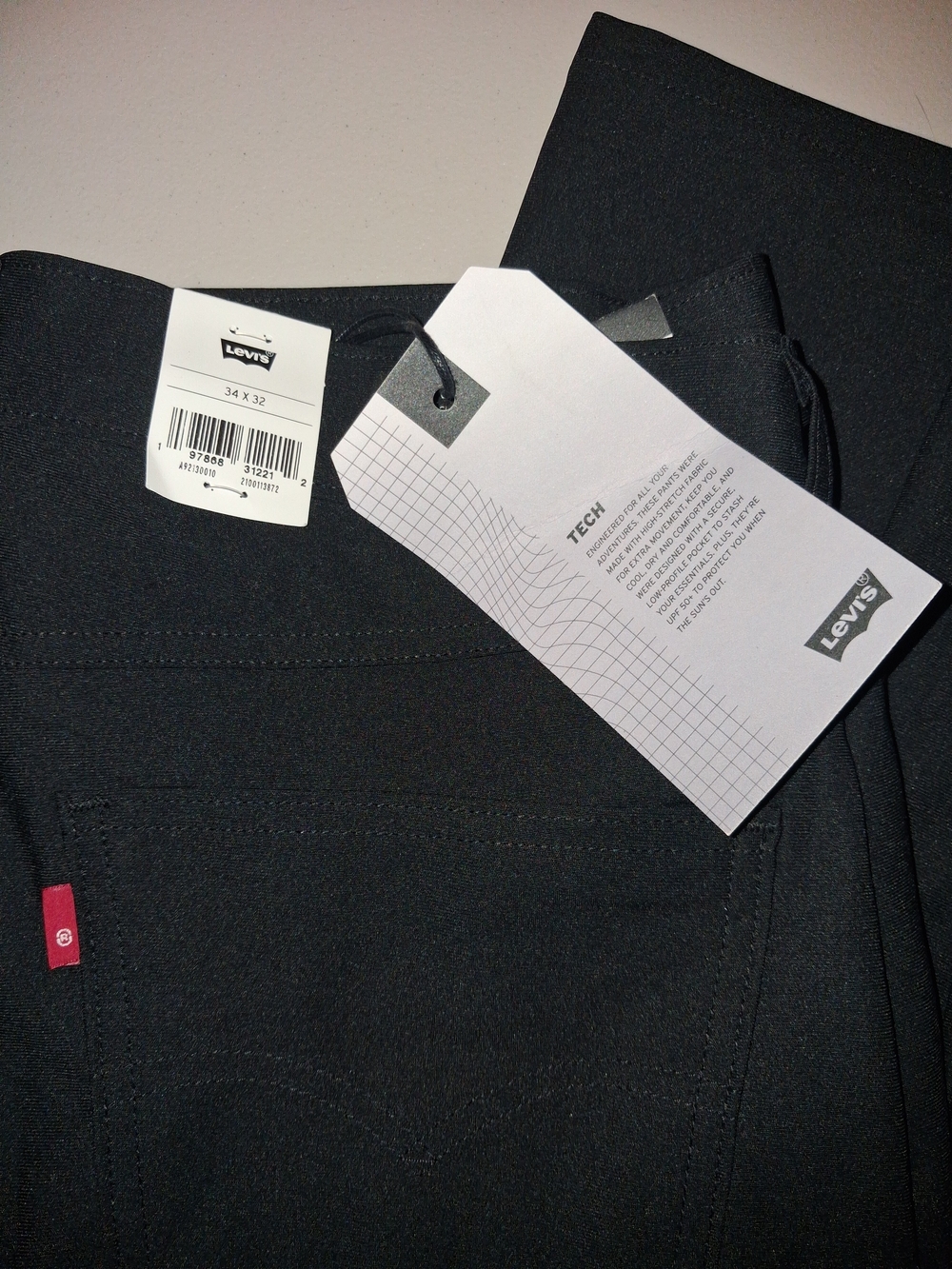 Levi's Black Tech Trousers with Tag